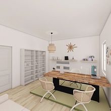 Oficina en casa. Design, 3D, Interior Design, and Decoration project by Clara Fernandez - 01.27.2025
