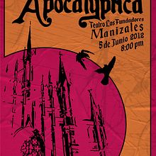Proyecto - Diseño de Poster para Eventos - Apocalyptica 2012. Un progetto di Creatività, Design, Design digitale, Graphic design, Design di poster , Tipografia, Illustrazione vettoriale e Lettering di Luis Miguel Gómez Sanz - 28.01.2025