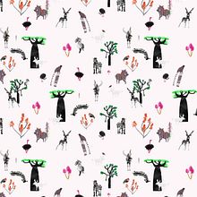 Savanna Pattern . Ilustrasi Botani, Ilustrasi Digital, Menggambar, Ilustrasi tradisional, Dan Desain Pola proyek oleh photoludicum - 01.28.2025