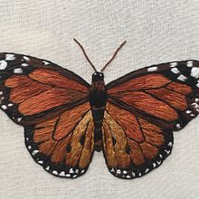 Mariposa Realista . Embroider, Traditional illustration, and Textile Design project by juanmanuelusca24 - 01.28.2025