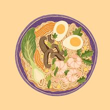 Ramen illustration. Un progetto di Illustrazione digitale e Disegno digitale di Iya Tolstaya - 30.01.2025