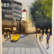 Urban Landscape . Un progetto di Pittura ad acquerello di agiusg - 30.01.2025