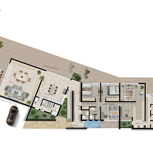 Postproducción de Planta Arquitectónica. Architectural Illustration, Architecture, and Digital Architecture project by Arianna Romero Paz - 01.30.2025