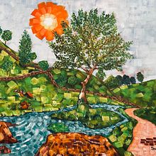 Beautiful Yorkshire Dales. Acr, lic Painting, Fine Arts, and Painting project by Suzette Datema - 01.31.2025
