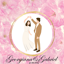 Wedding invite. Events, and Digital Illustration project by Georgiana-Alina Ciobanu - 02.02.2025