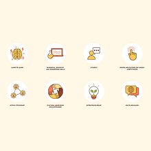  Diseño de iconos. Santillana Educación. Graphic Design, UX / UI, Web Design, Web Development & Infographics project by Ester Arráez Medina - 02.03.2025