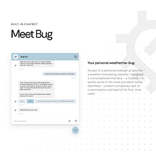 Bug - Designing a built-in chatbot for Weatherbug. App Design, Digital Design, Digital Product Design, UX / UI, and Web Design project by amsppr1 - 02.04.2025