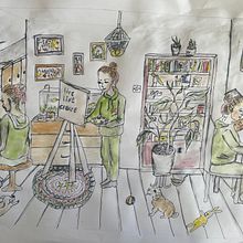 Me busy . Sketching, Drawing, Pencil Drawing, Traditional illustration, Ink Illustration, Watercolor Painting, and Sketchbook project by ole_londres - 02.06.2025