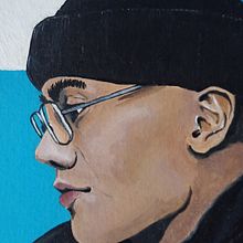 Portret akrylowy . Pintura, e Pintura Acrílica projeto de Adam Jasiewicz - 07.02.2025