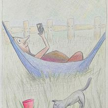 José leyendo. Creativit, Drawing, Pencil Drawing, Traditional illustration, and Painting project by Eugenia - 02.07.2025