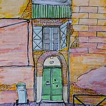 House in Touluse Ein Projekt aus dem Bereich Architektonische Illustration, Zeichnung, Illustration mit Tinte, Sketchbook und Skizzenentwurf von Liudmyla Shurpo - 07.02.2025