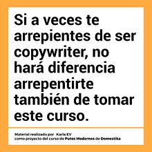 Comprar un curso por una buena promoción. Terminar haciendo tarea para promocionarlo.. Projekt z dziedziny  Reklama, Komunikacja, Cop, writing, Stor i telling użytkownika ka_esvil - 08.02.2025