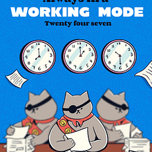 Always in a Workmode . Ilustrasi Digital, Menggambar, Desain Grafis, Dan Desain Karakter proyek oleh honeyvilletown - 02.09.2025