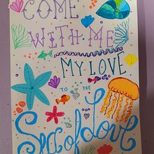 Sea of Love. Creativit, Drawing, H, Lettering, Lettering, Sketchbook, and Sketching project by María Fernanda Garagarza Campuzano - 02.10.2025