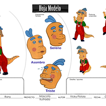 Rony el dinosaurio. Character Design, Children's Illustration, Traditional illustration, and Narrative project by Vicky Gutierrez Madrid - 02.10.2025