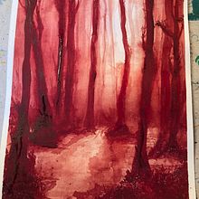 forêts retro éclairées à l’aquarelle. Painting, and Watercolor Painting project by erika serlooten - 02.10.2025