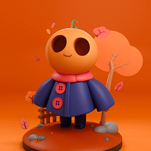 Personaje calabaza 3d. Un progetto di Modellazione 3D, Character design, Illustrazione digitale, Illustrazione tradizionale e Manga di gianfranco.modenessi - 10.02.2025