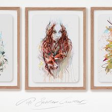 Foil Prints created from Artwork. Un progetto di Illustrazione tradizionale, Illustrazione digitale, Disegno e Belle arti di Carne Griffiths - 12.02.2025