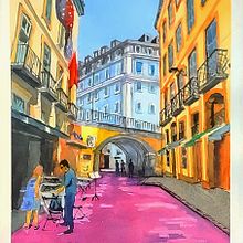 Architectural Watercolour Final Project. Un proyecto de Bocetado, Dibujo, Ilustración tradicional, Ilustración arquitectónica, Pintura a la acuarela y Sketchbook de Tony Sevilla - 13.02.2025