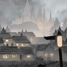 Day one at Hogwarts. Un proyecto de Dibujo digital, Ilustración digital e Ilustración tradicional de Hind Abdolddin - 13.02.2025