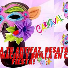 ANTIFAZ CARNAVAL: ¡CREA  tu máscara, desata tu imaginación y brilla en cada fiesta! 🎭✨. Un proyecto de Artesanía y DIY de Gliiter Moda - 13.02.2025