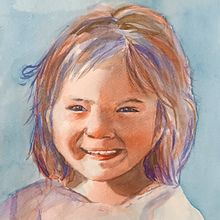 Retrato en acuarela. Fine Arts, Portrait Drawing, Painting, and Watercolor Painting project by fernanda_morales_1 - 02.14.2025