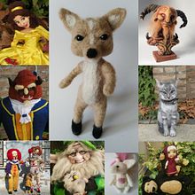 mis trabajitos en needle felting. Projekt z dziedziny Craft, Projektowanie zabawek, Filcowanie igłą, Wzornictwo tekst i liów użytkownika Jhonsnow23 - 14.02.2025