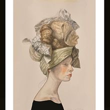 Donna con turbante. Portrait Drawing, Traditional illustration, and Watercolor Painting project by gianna Filetti - 02.15.2025