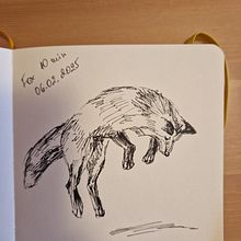 Quick sketch of a jumping fox. Un progetto di Disegno di vgspya - 15.02.2025
