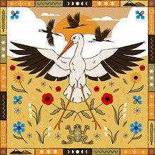 Slavic Stork. Een project van Grafisch ontwerp, Digitale illustratie y Vectorillustratie van Adriana Depta - 15.02.2025