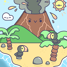 Kawaii Island. Character Design, Digital Illustration, and Manga project by Jérémie Champoux - 02.16.2025
