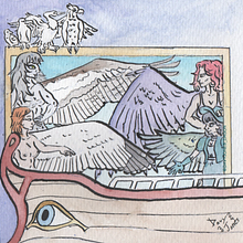 Sirenas del mar, personajes en acuarela.. Traditional illustration, Drawing, Painting, Watercolor Painting, Stor, telling & Ink Illustration project by David Gonzalez Vasquez - 02.17.2025