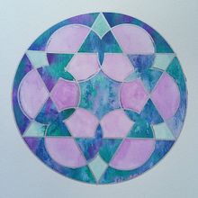 PATTERN FROM AL-AZEM-PALACE. Artes plásticas, Pintura, Ilustração tradicional, e Pintura em aquarela projeto de Luiza Pires - 17.02.2025