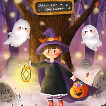 Winnie The Witty Witch on Halloween Day. Children's Illustration, Editorial Design, Traditional illustration, Management, Productivit, Narrative, Picturebook, Portfolio Development, Stor, and board project by aoktaviane - 02.18.2025