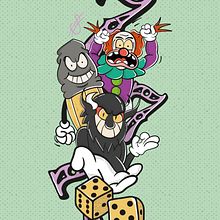 Gioco dei diavoli. Un progetto di Illustrazione digitale, Disegno, Graphic design, Design, Character design, Disegno digitale e Illustrazione vettoriale di Felipe Malaquin - 19.02.2025