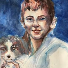 Watercolour Portrait. Fine Arts, Portrait Drawing, Painting, and Watercolor Painting project by Janet Evans - 02.19.2025