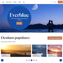 EverBlue: Diseño de Producto Digital con Lean UX para una Agencia de viajes. Digital Design, Mobile Design, UX / UI, and Web Design project by Fernando Daniel Rojas Murillo - 02.19.2025