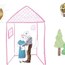 Ilustración poema "Dos Lagartos". Digital Illustration, and Collage project by La Vendedora de Nenúfares - 02.20.2025