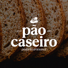 Pão Caseiro - Padaria Artesanal. Een project van  Br, ing en identiteit,  Ontwerp, Digitaal ontwerp, Logo-ontwerp y Ontwerp van briefpapier van Getulio Pereira - 21.02.2025