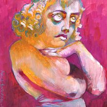 Monteverde Angel lost her wings. Gouache Painting, Traditional illustration, and Painting project by Amelie - 02.22.2025