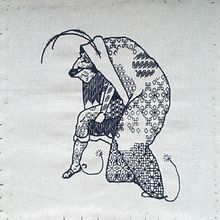 Progetto finale per il corso blackwork. Embroider, and Textile Design project by Noemi Gurioli - 02.22.2025