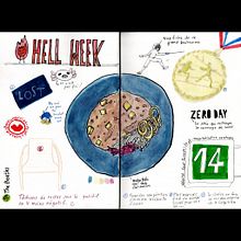 Ma semaine illustrée... . Colored Pencil Drawing, Drawing, Ink Illustration, Sketchbook, and Watercolor Painting project by leafricote - 02.22.2025
