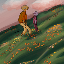 Algo que decir. Digital Illustration, and Character Design project by bakal_ibanez - 02.23.2025