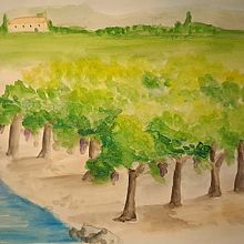 Representació Poema Josep Carner. Un progetto di Pittura ad acquerello e Illustrazione tradizionale di mani_23 - 24.02.2025