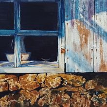 Cottage Window. Fine Arts, Traditional illustration, Painting, and Watercolor Painting project by Margaret Desouza - 02.25.2025