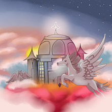 Castelo nas Nuvens. Concept Art, Traditional illustration, Digital Illustration, Video Games, Animation, Film, Video, TV, and Game Design project by Pedro Afonso Neves dos Santos - 02.25.2025