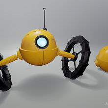 Hard Surface 3D Robot. 3D, and 3D Modeling project by Andrea Rosalinda Olivares Marín - 02.25.2025