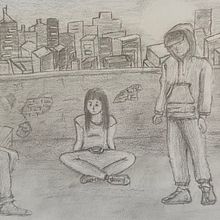 Refugio en lo alto. Fine Arts, Sketching, Drawing, Pencil Drawing, Figure Drawing, Artistic Drawing, and Traditional illustration project by Gloria G Fdez - 02.27.2025