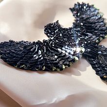 Monochrome black raven. Embroider project by Lívia Barbara Puskás - 02.27.2025