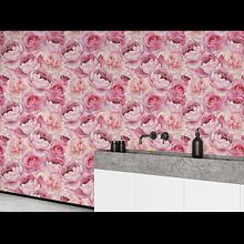 Pink Watercolor Rose Patterns Wallpaper. Arts, Crafts, and DIY project by Wallanza wallpaper - 03.01.2025